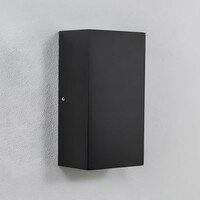 Utomhusvägglampa Cole med två lampor - svart med integrerad LED