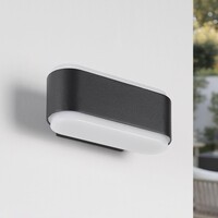 Designad utomhusvägglampa Cale - svart med integrerad LED