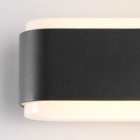 Designad utomhusvägglampa Cale - svart med integrerad LED