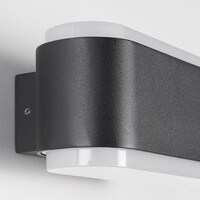 Designad utomhusvägglampa Cale - svart med integrerad LED
