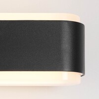 Designad utomhusvägglampa Cale - svart med integrerad LED