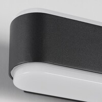 Designad utomhusvägglampa Cale - svart med integrerad LED