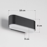 Designad utomhusvägglampa Cale - svart med integrerad LED