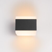 Modern utomhusvägglampa Mikki - svart med integrerad LED