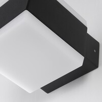 Modern utomhusvägglampa Mikki - svart med integrerad LED