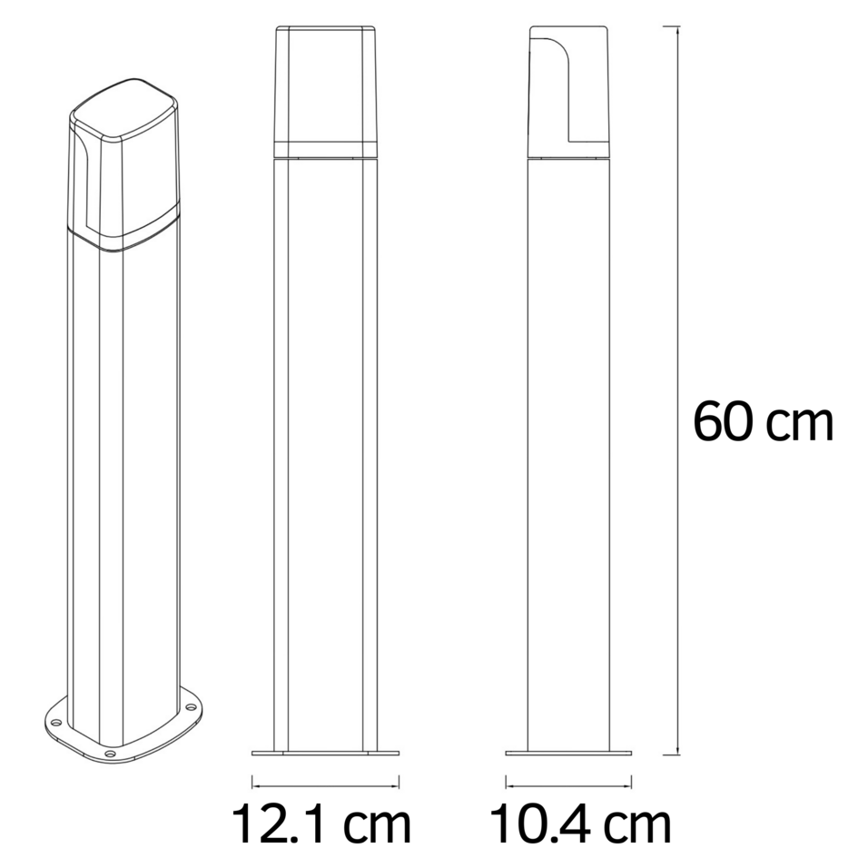 Modern stående utomhuslampa Saar - svart med integrerad LED