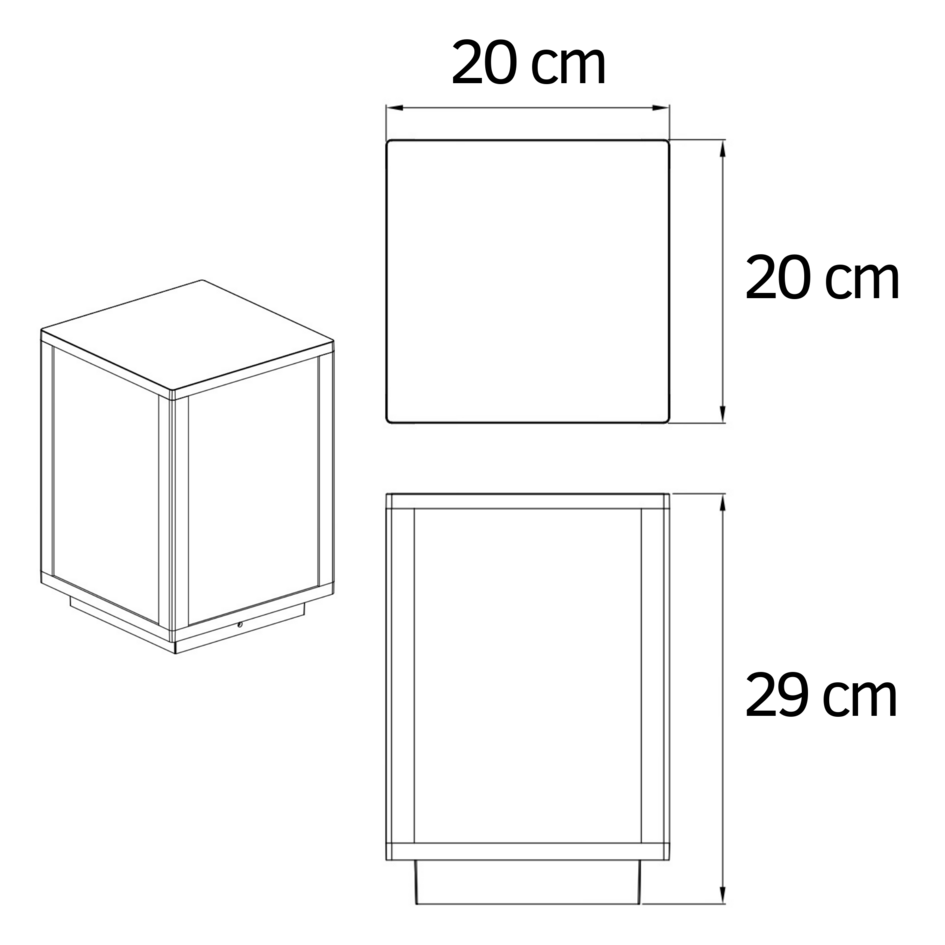 Utomhusbordslampa Sem - svart