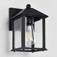 Lantlig utomhusvägglampa Sammy - svart