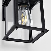 Lantlig utomhusvägglampa Sammy - svart