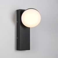 Industriell utomhusvägglampa Sil - svart med integrerad LED
