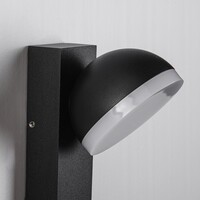 Industriell utomhusvägglampa Sil - svart med integrerad LED