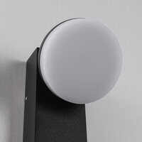 Industriell utomhusvägglampa Sil - svart med integrerad LED