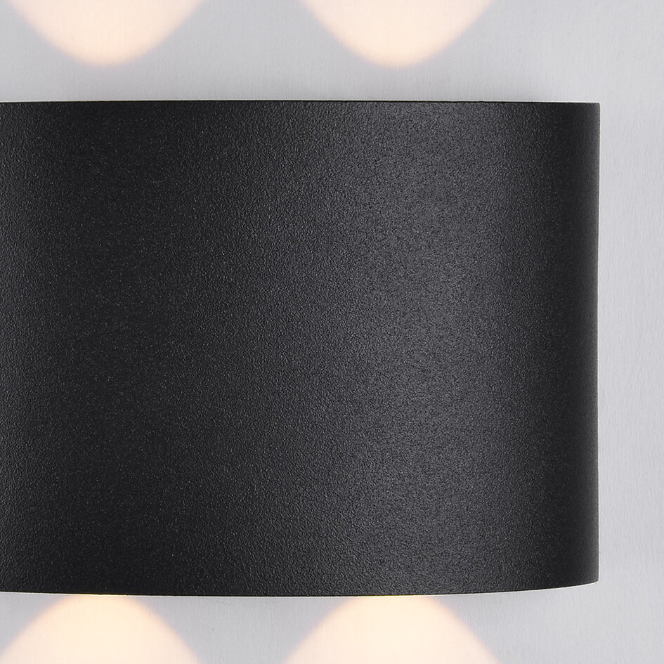 Utomhusvägglampa Delft - svart med integrerad LED
