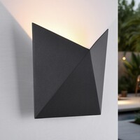 Design utomhusvägglampa Milo - svart