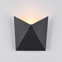 Designad utomhusvägglampa Milo - svart med integrerad LED