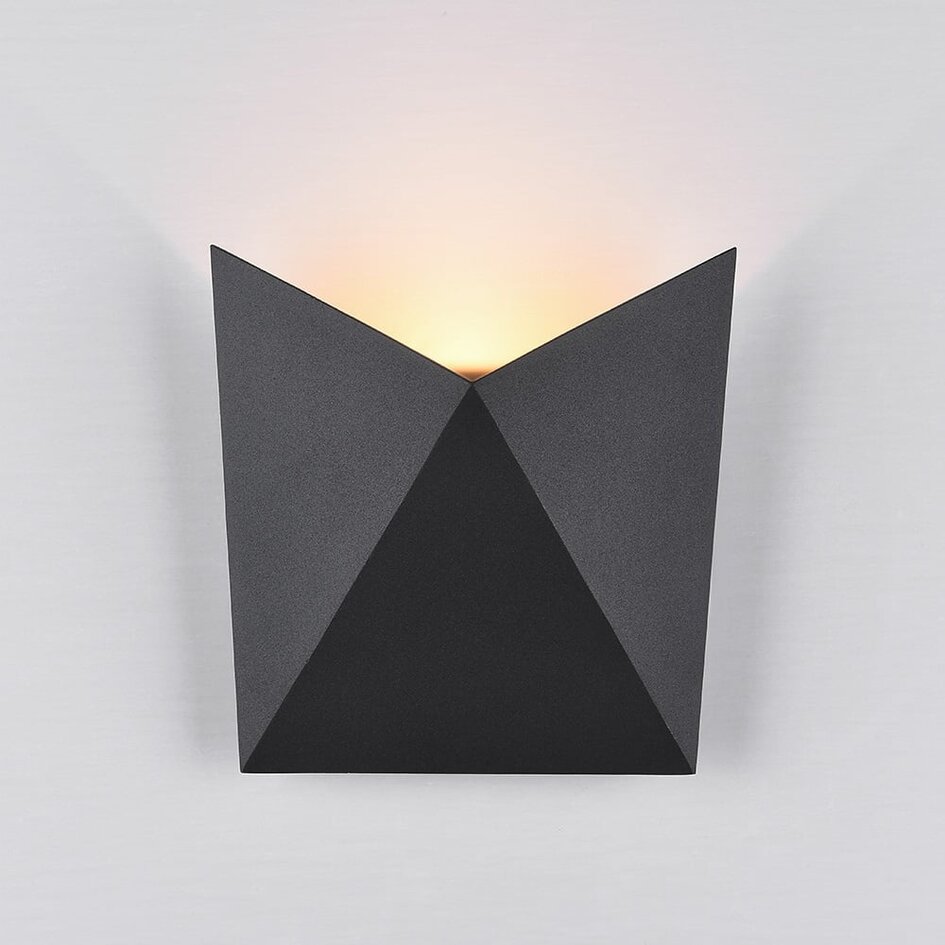 Design utomhusvägglampa Milo - svart