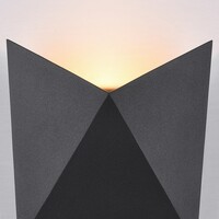 Designad utomhusvägglampa Milo - svart med integrerad LED