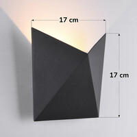 Designad utomhusvägglampa Milo - svart med integrerad LED