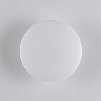 Rund utomhusvägglampa Moon - vit med integrerad LED