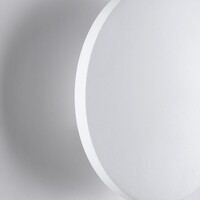 Rund utomhusvägglampa Moon - vit med integrerad LED