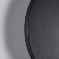 Rund utomhusvägglampa Lune - svart med integrerad LED