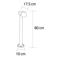 Justerbar stående utomhuslampa Cooper - svart med integrerad LED