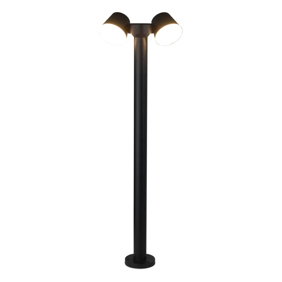 Justerbar stående utomhuslampa Penny - svart med integrerad LED