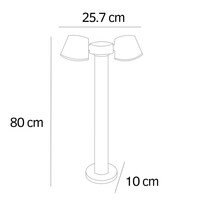 Justerbar stående utomhuslampa Penny - svart med integrerad LED