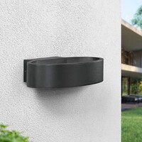 Designad utomhusvägglampa Harley - svart med integrerad LED