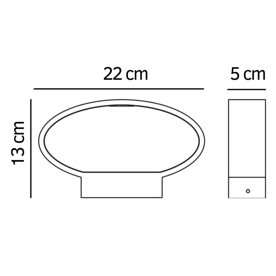 Designad utomhusvägglampa Harley - svart med integrerad LED