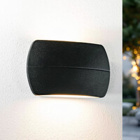 Modern utomhusvägglampa Ruby - svart med integrerad LED