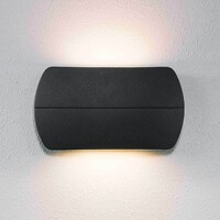 Modern utomhusvägglampa Ruby - svart med integrerad LED