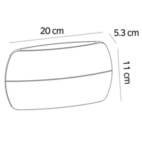 Modern utomhusvägglampa Ruby - svart med integrerad LED