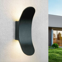 Designad utomhusvägglampa Stormy - svart med integrerad LED