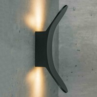 Designad utomhusvägglampa Stormy - svart med integrerad LED