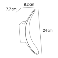 Design vägglampa utomhus Stormy - svart