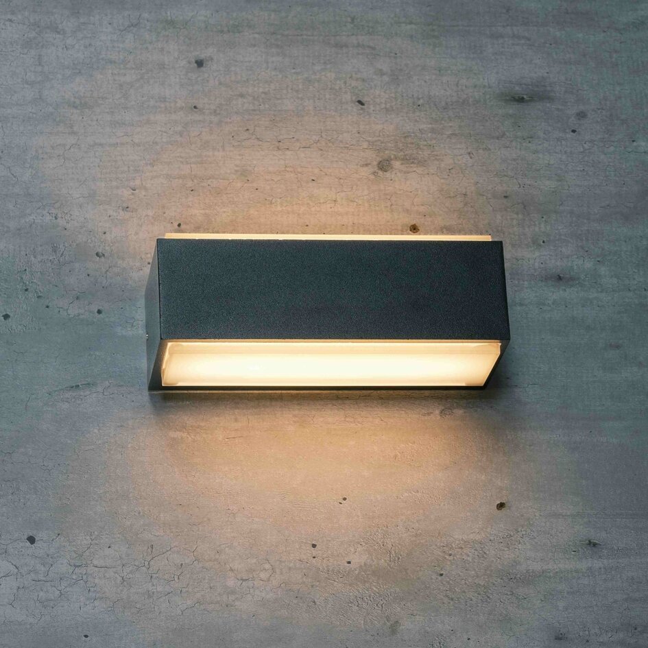 Utomhusvägglampa Pixie med integrerad LED - svart