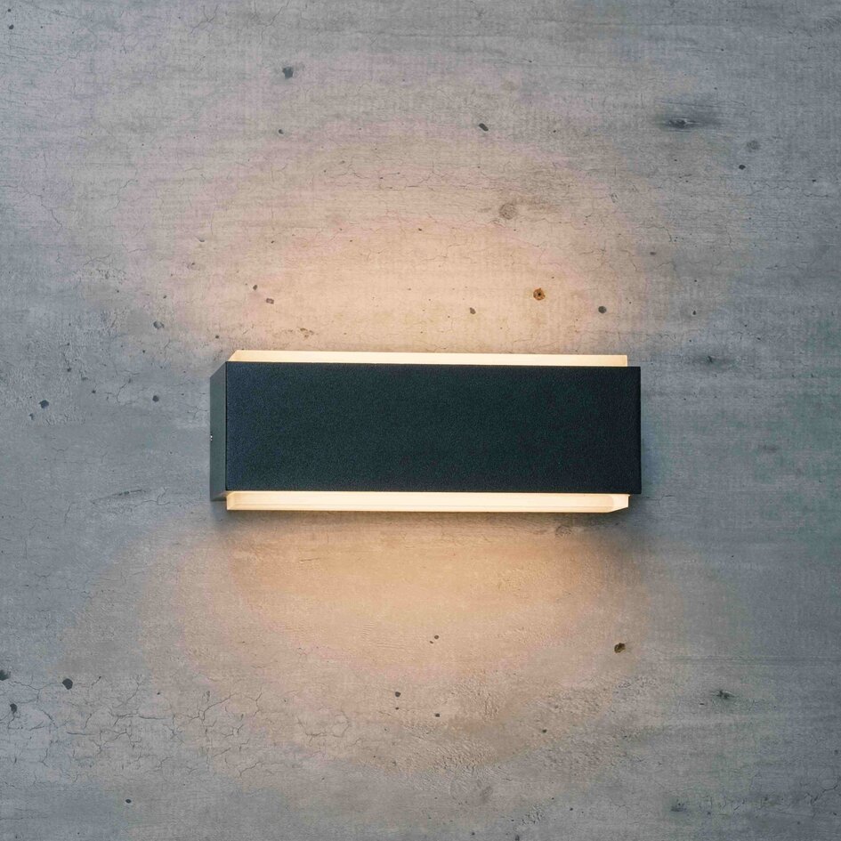 Utomhusvägglampa Pixie med integrerad LED - svart