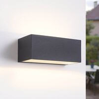 Utomhusvägglampa Kai - svart med integrerad LED