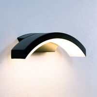 Designad utomhusvägglampa Vic - svart med integrerad LED