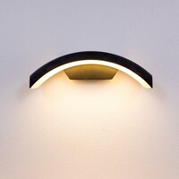 Designad utomhusvägglampa Vic - svart med integrerad LED