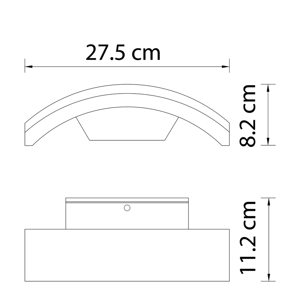 Designad utomhusvägglampa Vic - svart med integrerad LED