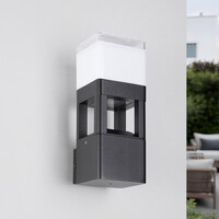 Industriell utomhusvägglampa Terry - svart med integrerad LED