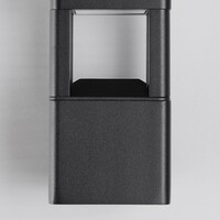 Industriell utomhusvägglampa Terry - svart med integrerad LED