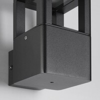 Industriell utomhusvägglampa Terry - svart med integrerad LED