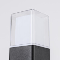 Stående utomhuslampa Ivo - svart med integrerad LED
