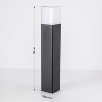 Stående utomhuslampa Ivo - svart med integrerad LED