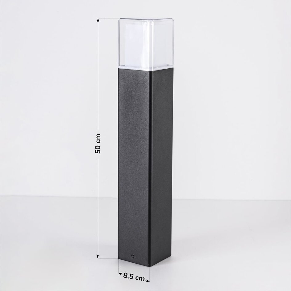 Stående utomhuslampa Ivo - svart med integrerad LED
