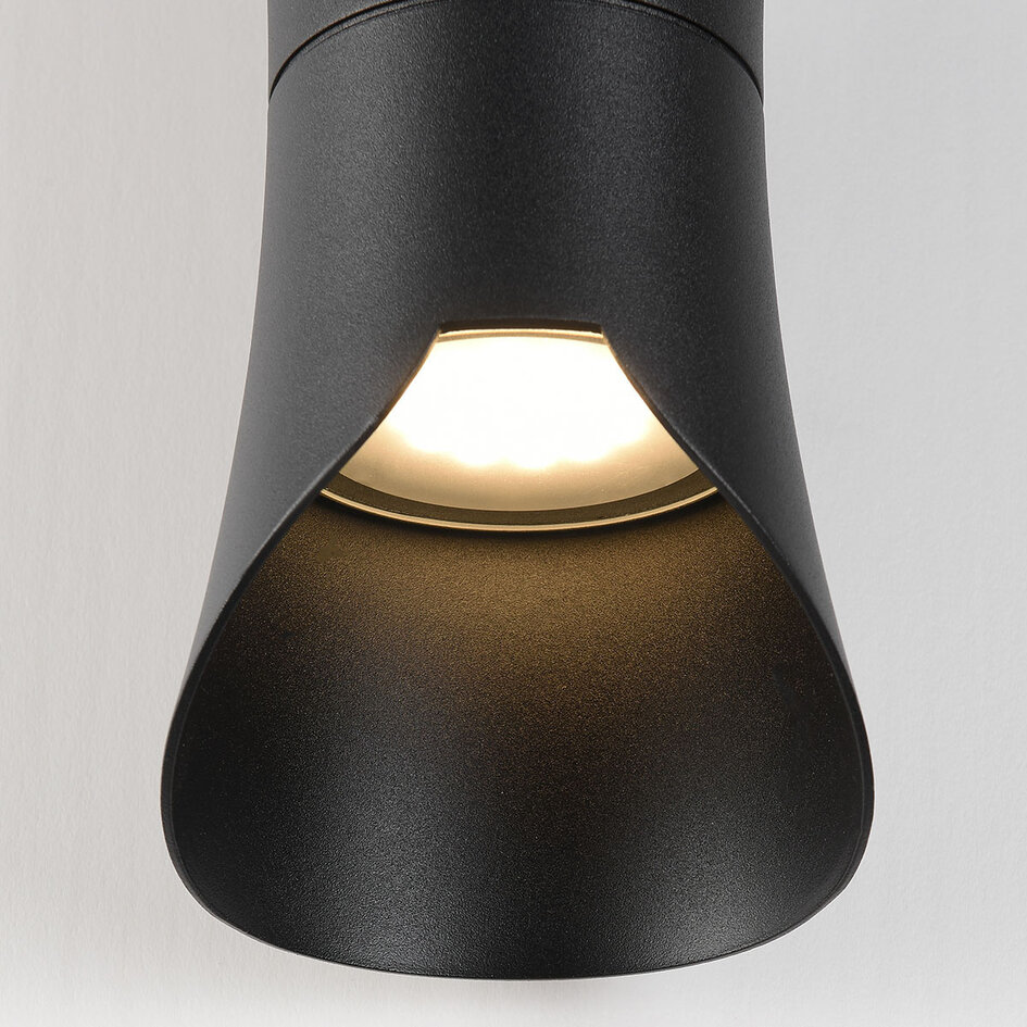 Designad utomhusvägglampa Olympus - svart med integrerad LED