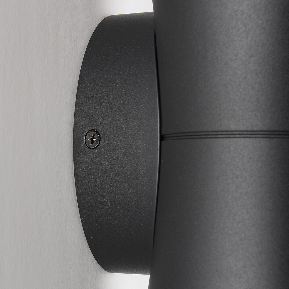 Designad utomhusvägglampa Olympus - svart med integrerad LED
